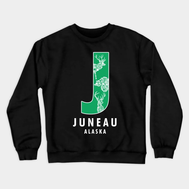 Juneau Alaska Crewneck Sweatshirt by dejava